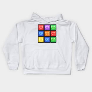 Rubik's Cube with Love Puzzle Kids Hoodie